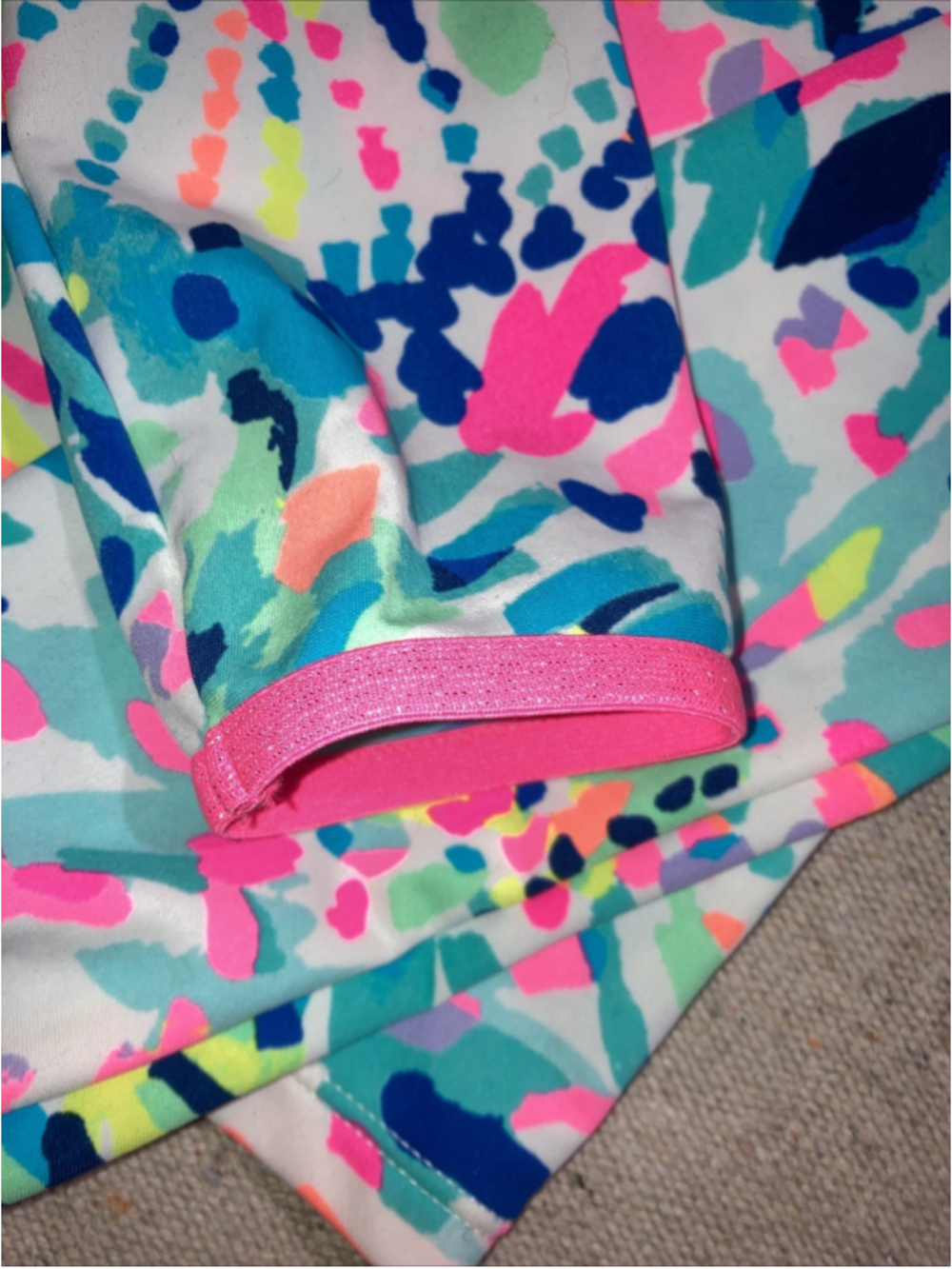 Lilly Pulitzer Luxetics Mini Sydney Rashguard Swim Top Jacket UPF Girl’s 8-10 L - Picture 15 of 15
